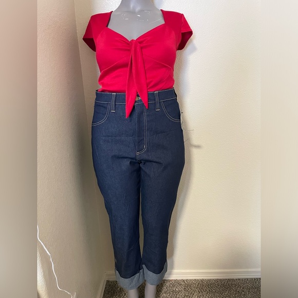 Stop staring high-rise dark wash jeans size 14 NWT - Picture 10 of 12